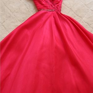Size 4 Barbie Pink Gown altered to a size 0.